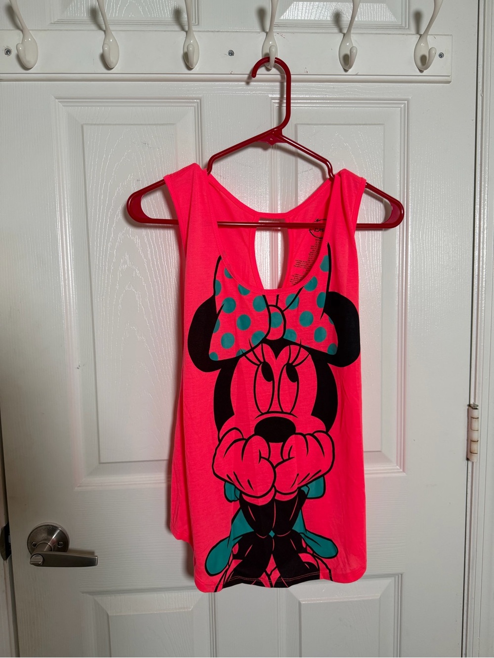 Disney Hot Pink Minnie Mouse Open Back Tank Top